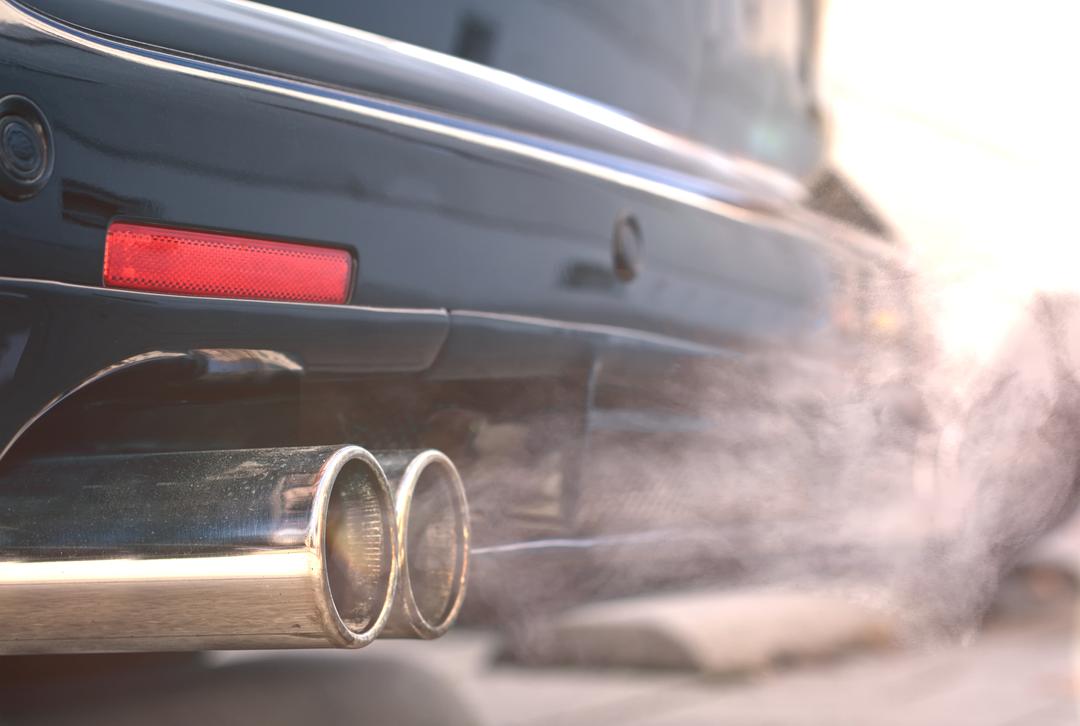 car exhaust showing diesel smoke emissions